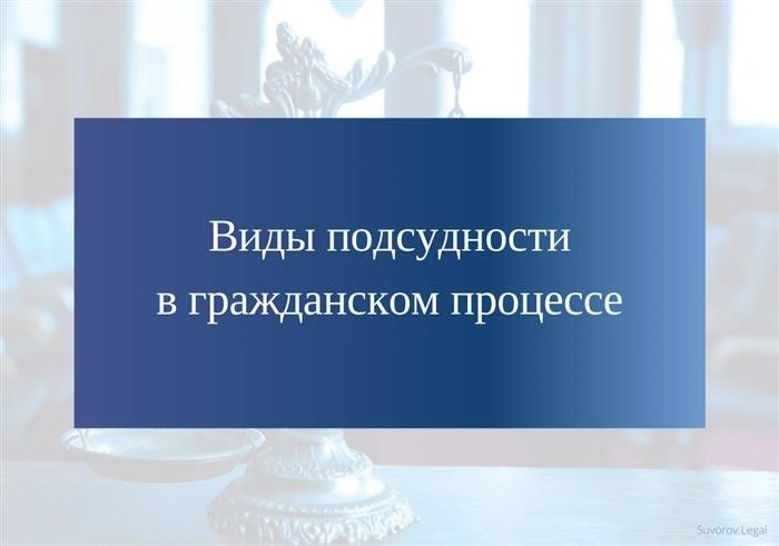 Виды подсудности в гражданском процессе